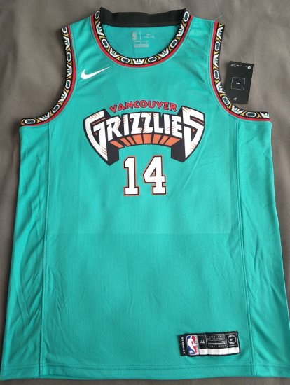 NBA 14 Dieng Grizzlies Maillot Retro green imprimé